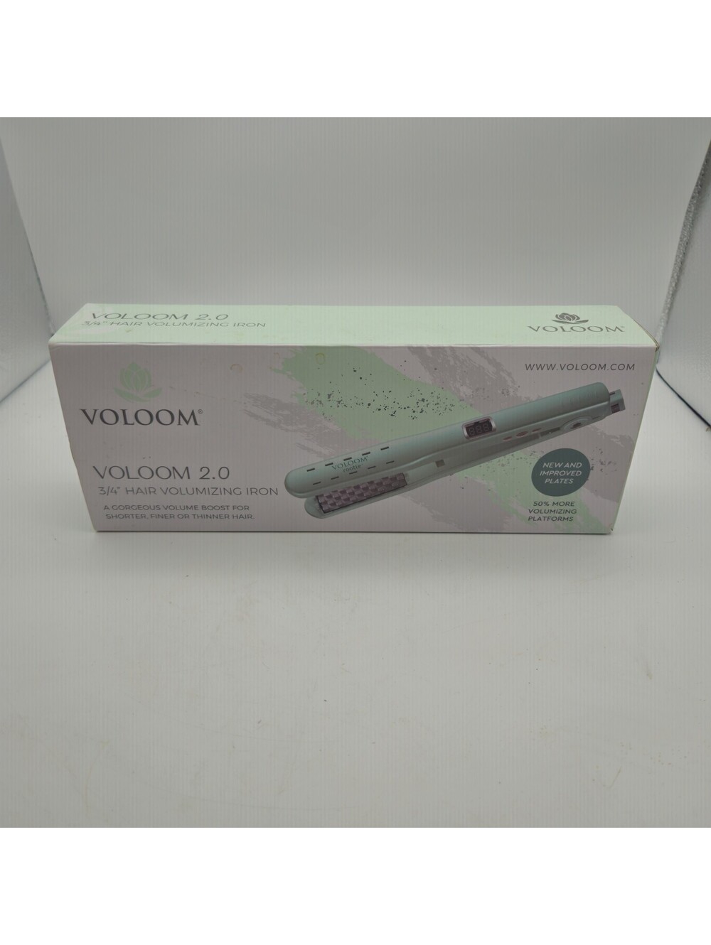 Voloom 2.0 Rootie 3/4" Inch Volumizing Hair Iron Styling Tool Mint Green NIB